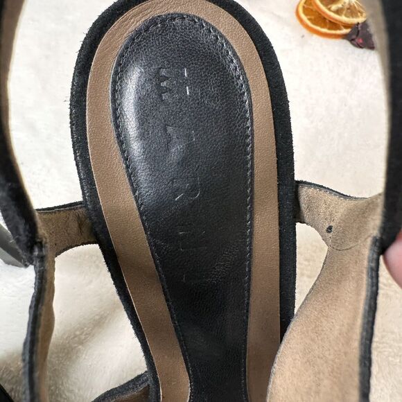Marni Evening Peep Toe Sling Back Suede Platform Heels Artsy Size 37 Rare - Picture 4 of 9